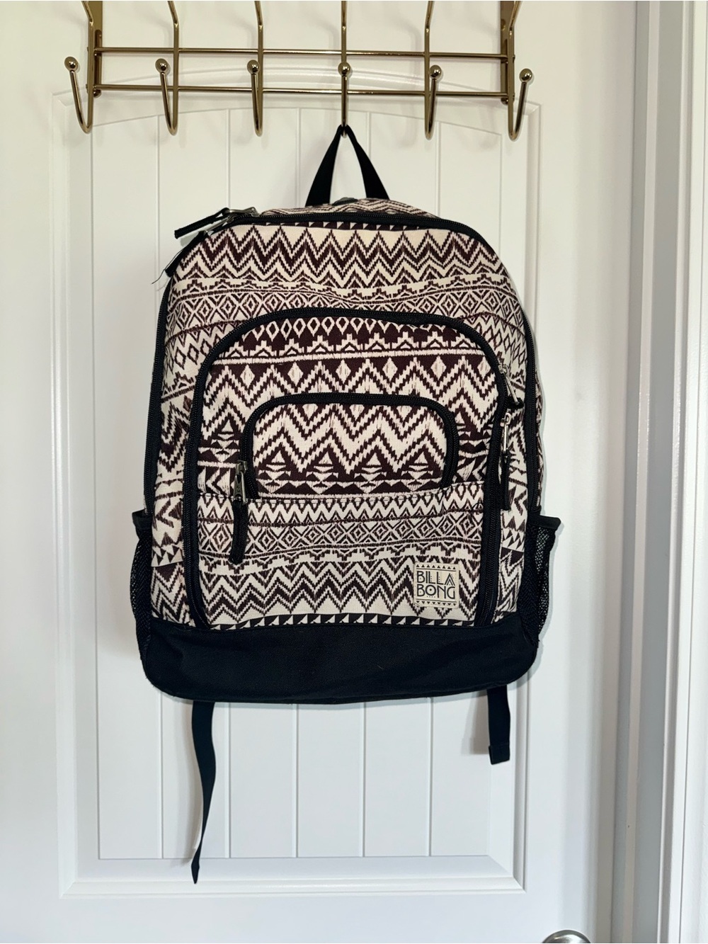 Billabong Black & Cream Geometric Men's Backpack